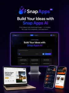 Snap Apps AI review 2026 — dashboard, laptop and mobile apps built with no code using Telegram commands